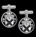 Fitzpatrick Irish Coat Of Arms Claddagh Sterling Silver Family Crest Cufflinks