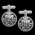 Maher Irish Coat Of Arms Claddagh Sterling Silver Family Crest Cufflinks