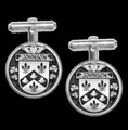 Johnson Irish Coat Of Arms Claddagh Sterling Silver Family Crest Cufflinks