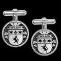 Wilson Irish Coat Of Arms Claddagh Sterling Silver Family Crest Cufflinks