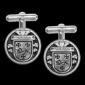 Thompson Irish Coat Of Arms Claddagh Sterling Silver Family Crest Cufflinks