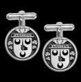 Mullen Irish Coat Of Arms Claddagh Sterling Silver Family Crest Cufflinks