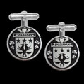 Shanahan Irish Coat Of Arms Claddagh Sterling Silver Family Crest Cufflinks