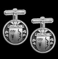 Maloney Irish Coat Of Arms Claddagh Sterling Silver Family Crest Cufflinks