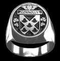 Connolly Irish Coat Of Arms Family Crest Mens Sterling Silver Ring