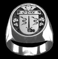 ODay Irish Coat Of Arms Family Crest Mens Sterling Silver Ring