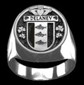 Delaney Irish Coat Of Arms Family Crest Mens Sterling Silver Ring