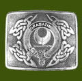 Kilgour Clan Badge Interlace Mens Stylish Pewter Kilt Belt Buckle