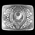 Kilgour Clan Badge Interlace Mens Sterling Silver Kilt Belt Buckle