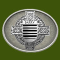 Barry Irish Coat of Arms Oval Antiqued Mens Stylish Pewter Belt Buckle