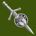McAuliffe Irish Coat Of Arms Claddagh Round Stylish Pewter Small Kilt Pin