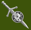 McAvoy Irish Coat Of Arms Claddagh Round Stylish Pewter Small Kilt Pin