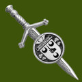 Mullen Irish Coat Of Arms Claddagh Round Stylish Pewter Small Kilt Pin