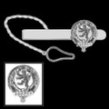 Brown Clan Badge Sterling Silver Button Loop Clan Crest Tie Bar
