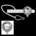 Bruce Clan Badge Sterling Silver Button Loop Clan Crest Tie Bar