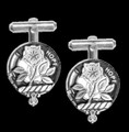 Learmonth Clan Badge Sterling Silver Clan Crest Cufflinks