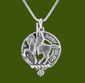 Thompson Clan Badge Stylish Pewter Clan Crest Small Pendant