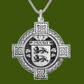 ORourke Irish Coat Of Arms Celtic Cross Pewter Family Crest Pendant