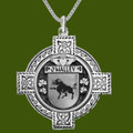 OMalley Irish Coat Of Arms Celtic Cross Pewter Family Crest Pendant