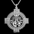 Sullivan Irish Coat Of Arms Celtic Cross Silver Family Crest Pendant
