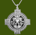 OReilly Irish Coat Of Arms Celtic Cross Pewter Family Crest Pendant