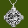 Hagan Irish Coat Of Arms Celtic Cross Pewter Family Crest Pendant