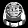 McDonald Irish Coat Of Arms Family Crest Mens Sterling Silver Ring