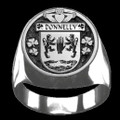 Donnelly Irish Coat Of Arms Family Crest Mens Sterling Silver Ring
