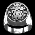 Doyle Irish Coat Of Arms Family Crest Mens Sterling Silver Ring