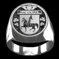 McGuire Irish Coat Of Arms Family Crest Mens Sterling Silver Ring