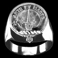 Bain Clan Badge Mens Clan Crest Sterling Silver Ring
