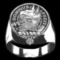 Baird Clan Badge Mens Clan Crest Sterling Silver Ring