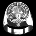 Bell Clan Badge Mens Clan Crest Sterling Silver Ring