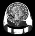 Geddes Clan Badge Mens Clan Crest Sterling Silver Ring
