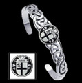 Burke Irish Coat Of Arms Sterling Silver Family Crest Interlace Cuff Bracelet