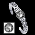 Callahan Irish Coat Of Arms Sterling Silver Family Crest Interlace Cuff Bracelet