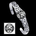 Casey Irish Coat Of Arms Sterling Silver Family Crest Interlace Cuff Bracelet