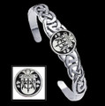 Carroll Irish Coat Of Arms Sterling Silver Family Crest Interlace Cuff Bracelet