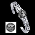 Campbell Irish Coat Of Arms Sterling Silver Family Crest Interlace Cuff Bracelet