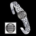 Barry Irish Coat Of Arms Sterling Silver Family Crest Interlace Cuff Bracelet