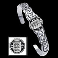 OBrien Irish Coat Of Arms Sterling Silver Family Crest Interlace Cuff Bracelet