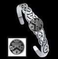 Byrne Irish Coat Of Arms Sterling Silver Family Crest Interlace Cuff Bracelet
