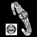 McCabe Irish Coat Of Arms Sterling Silver Family Crest Interlace Cuff Bracelet