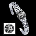 McGrath Irish Coat Of Arms Sterling Silver Family Crest Interlace Cuff Bracelet