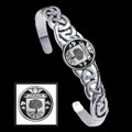OConnor Irish Coat Of Arms Sterling Silver Family Crest Interlace Cuff Bracelet