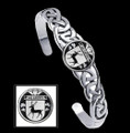 McCarthy Irish Coat Of Arms Sterling Silver Family Crest Interlace Cuff Bracelet