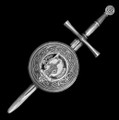 Bannerman Clan Badge Sterling Silver Dirk Shield Large Clan Crest Kilt Pin