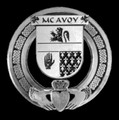 McAvoy Irish Coat Of Arms Claddagh Sterling Silver Family Crest Badge 