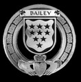 Bailey Irish Coat Of Arms Claddagh Sterling Silver Family Crest Badge 