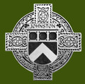 Johnston Irish Coat Of Arms Celtic Cross Stylish Pewter Family Crest Badge 